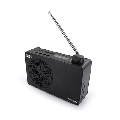 Metronic Radio portatile digitale DAB+ e FM RDS, funzione sveglia, 109 x 155 x 60 mm