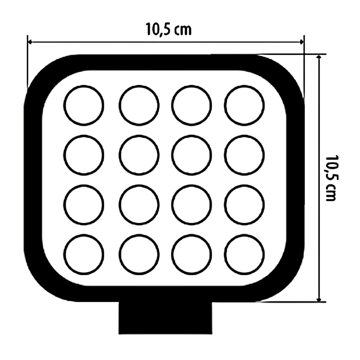 Faretto LED per auto con staffa di fissaggio, faro LED impermeabile 12/24V 48W, mini faro da lavoro LED, fari di profondità