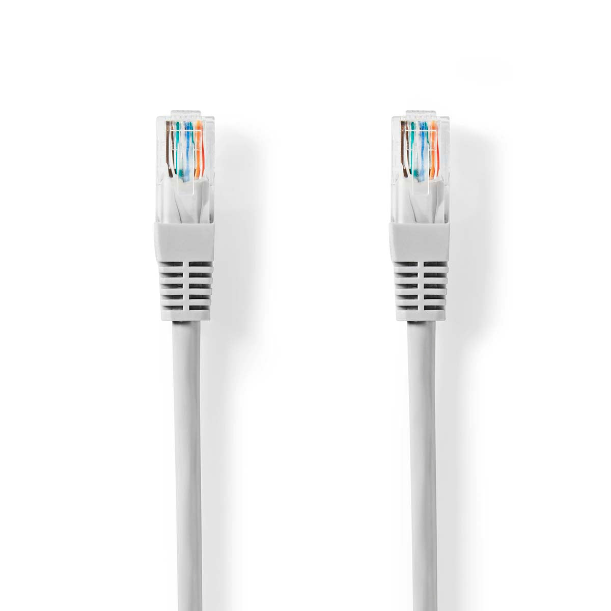 Nedis Cavo di rete UTP Cat 5e, RJ45 maschio - RJ45 maschio, grigio, cavo ethernet 30 m, connettori stampati,10, 100 e 1000 Mbps