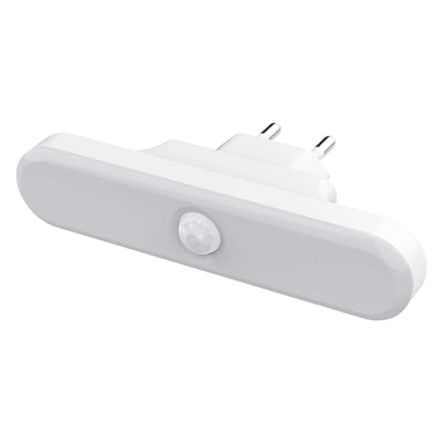 Alcapower Lampada notturna a LED luce da notte ricaricabile con funzione di emergenza, sensore PIR e crepuscolare, lanterna luce bianca naturale, funziona anche senza corrente, autonomia fino a 4 ore