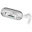 Trevi HMP 12E08 Air Cuffie auricolari Bluetooth wireless sportive con microfono e controlli touch, astuccio custodia base di ricarica magnetica inclusa, bianco