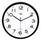 Trevi OM 3302 S Orologio da parete al quarzo con movimento delle lancette silenzioso, diametro 30 cm, design rotondo, nero