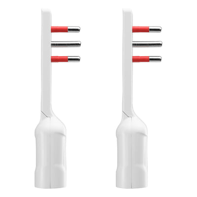 Rosi Emilia Flat Set da 2 Adattatore ultra piatto 90° salva spazio con spina grande 16A e presa 10/16A 2P+T, salvaspazio, sporgenza minima, spessore ridotto, ottimizzazione spazio, 1500W max, bianco