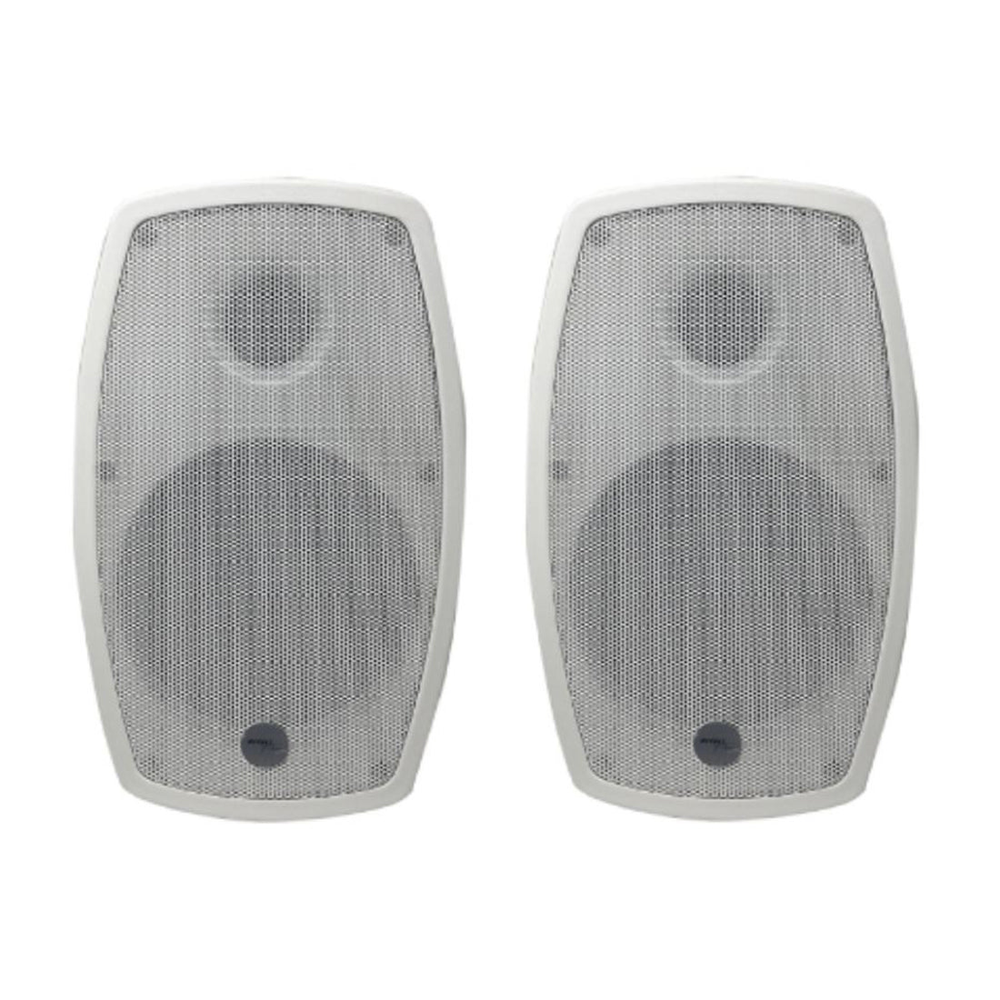 GBC Altoparlanti a muro, diffusori con Woofer da 130mm e Tweeter da 25mm, altoparlanti da esterno IP55, 60W, altoparlanti a 2 vie, bianco, 26x16x16.5 cm