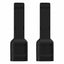 Rosi Emilia Flat Set da 2 Adattatore ultra piatto 90° salva spazio con spina piccola 10A e presa 10A 2P+T, salvaspazio, sporgenza minima, spessore ridotto, ottimizzazione spazio, 1500W max, nero
