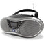 Metronic Lettore CD MP3 digitale, radio DAB+ e FM RDS, radio digitale dab con porta USB, con sveglia, grigia 14x30x23 cm