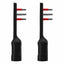 Rosi Emilia Flat Set da 2 Adattatore ultra piatto 90° salva spazio con spina piccola 10A e presa 10A 2P+T, salvaspazio, sporgenza minima, spessore ridotto, ottimizzazione spazio, 1500W max, nero