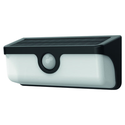 Applique a LED da esterno a batteria ricaricabile tramite pannello solare integrato, Sensore di Movimento incorporato, Potenza 7W equivalenti a 45W, impermeabile IP65, Luce Naturale 4000K, 500 Lumen