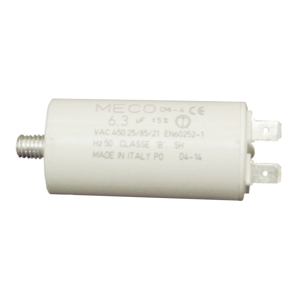 Gbc Condensatore monofase per l'avviamento e marcia dei motori 40UF/450V, condensatore di avviamento, condensatore per motore, Made In Italy