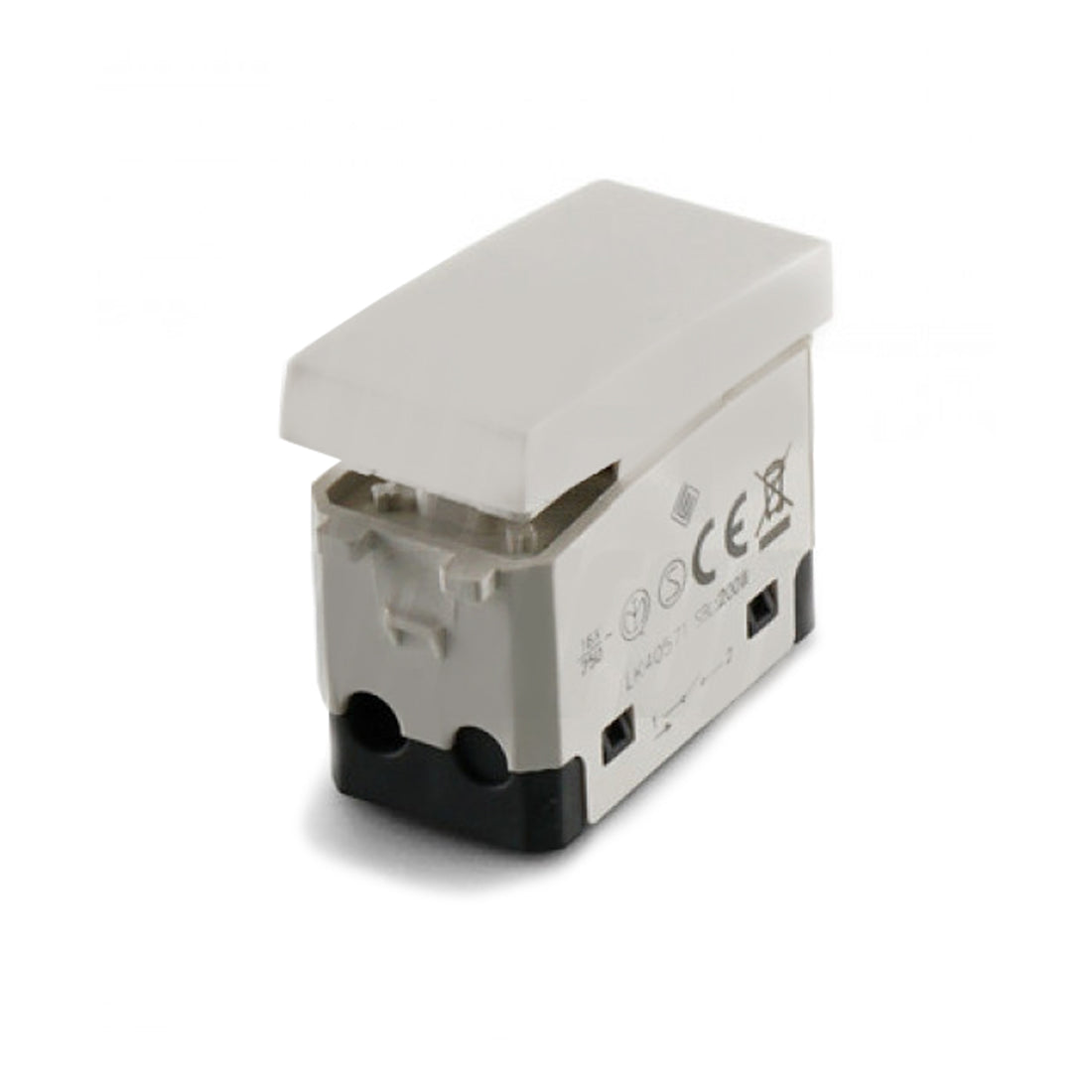 Alpha Elettronica Interruttore unipolare 250V 16A - Serie Astra, interruttore a 1 modulo, bianco