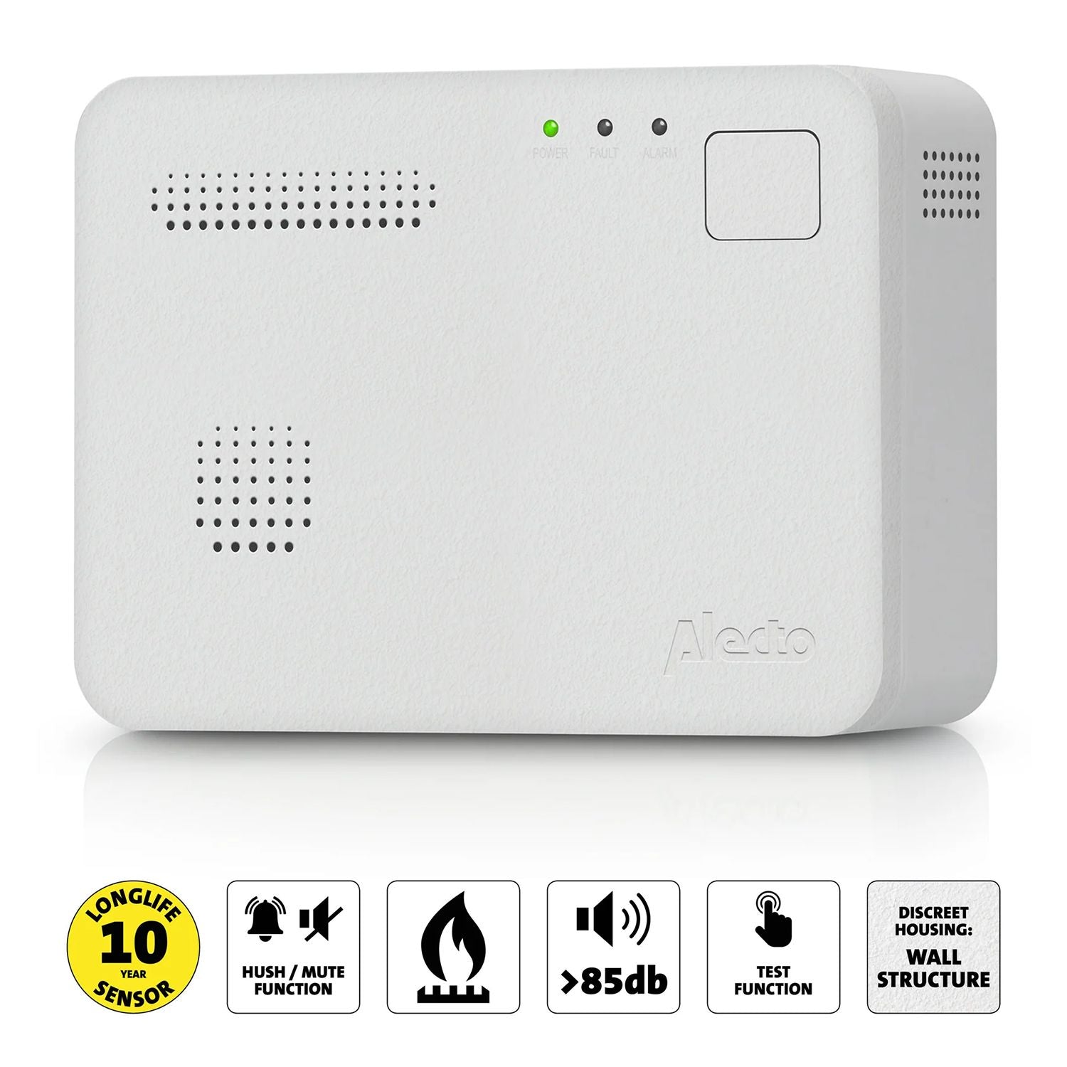 Rilevatore Monossido Di Carbonio - Batteria 10 Anni, Allarme 85 DB, Certificato EN50291 - Foto 1