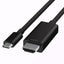iSnatch Cavo adattatore da HDMI a USB-C per collegamento di Smartphone Tablet PC TV Monitor, connettori in Nichel placcati oro, risoluzione UHD 4K, cavo schermato da 2 metri, nero