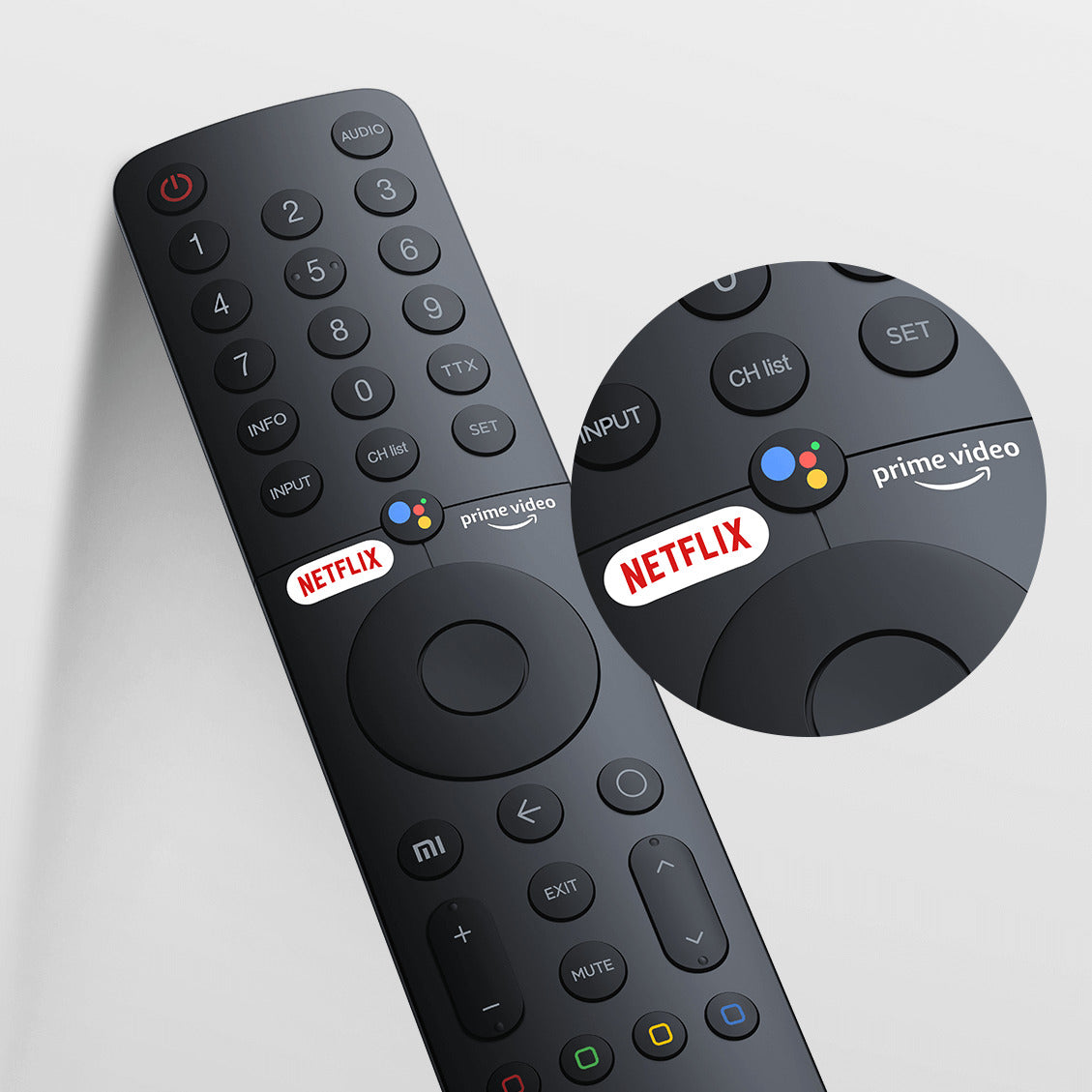 Telecomando Bluetooth XMRM-19 con microfono per controllo assistente vocale, compatibile con Smart Mi TV Xiaomi, tasti scorciatoie app di streaming