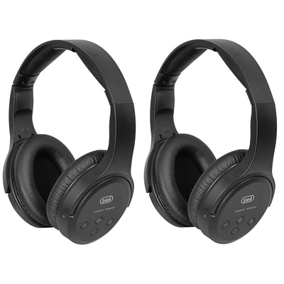 Trevi FRS 1580 TW Set 2 Cuffie TV ricaricabili wireless senza fili a radiofrequenza, portata fino a 30 metri, ingresso stereo jack 3.5 mm e digitale ottico, cavo incluso