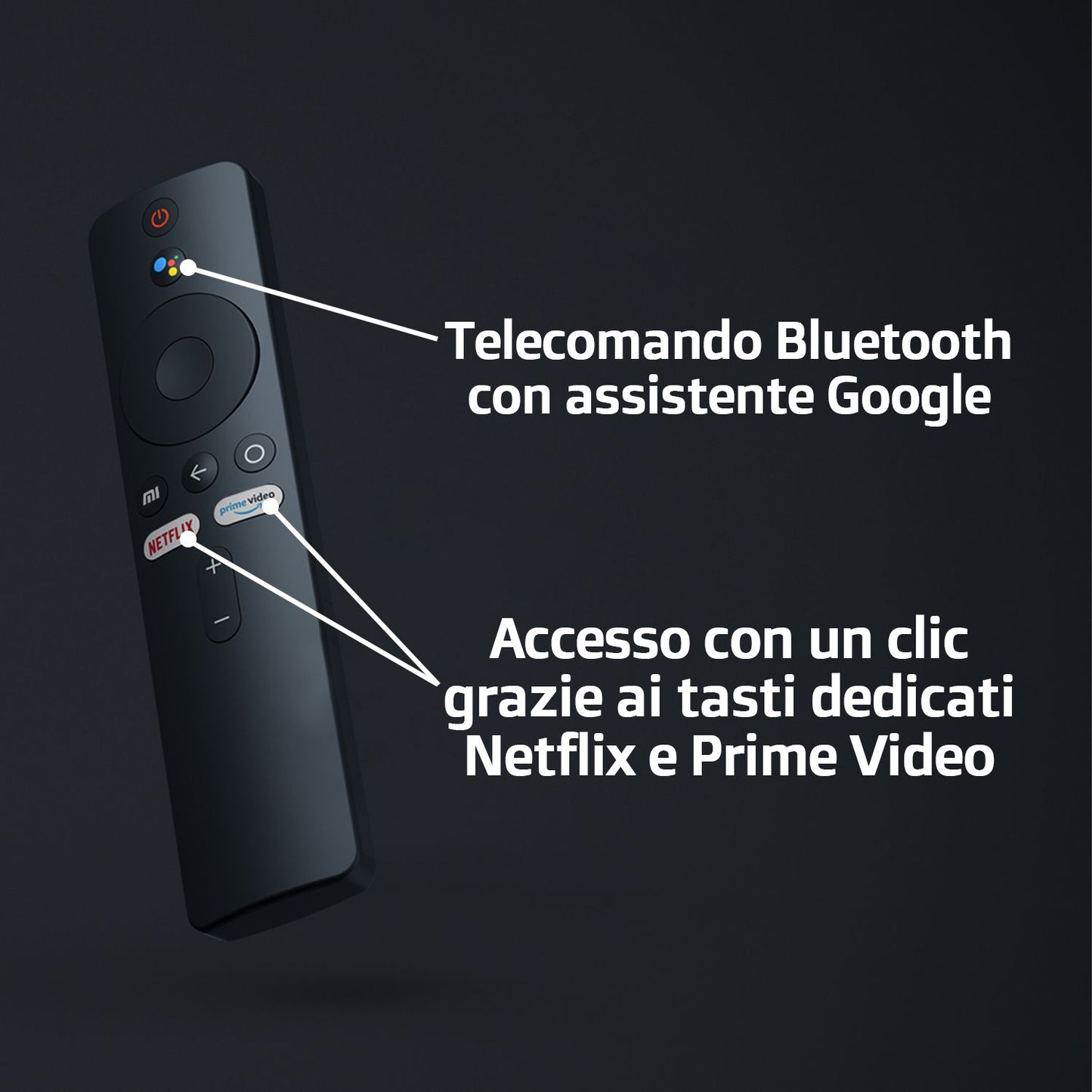 Telecomando compatibile con Xiaomi Mi TV Stick, telecomando sostitutivo per Mi Stick con comandi vocali, controllo remoto con microfono