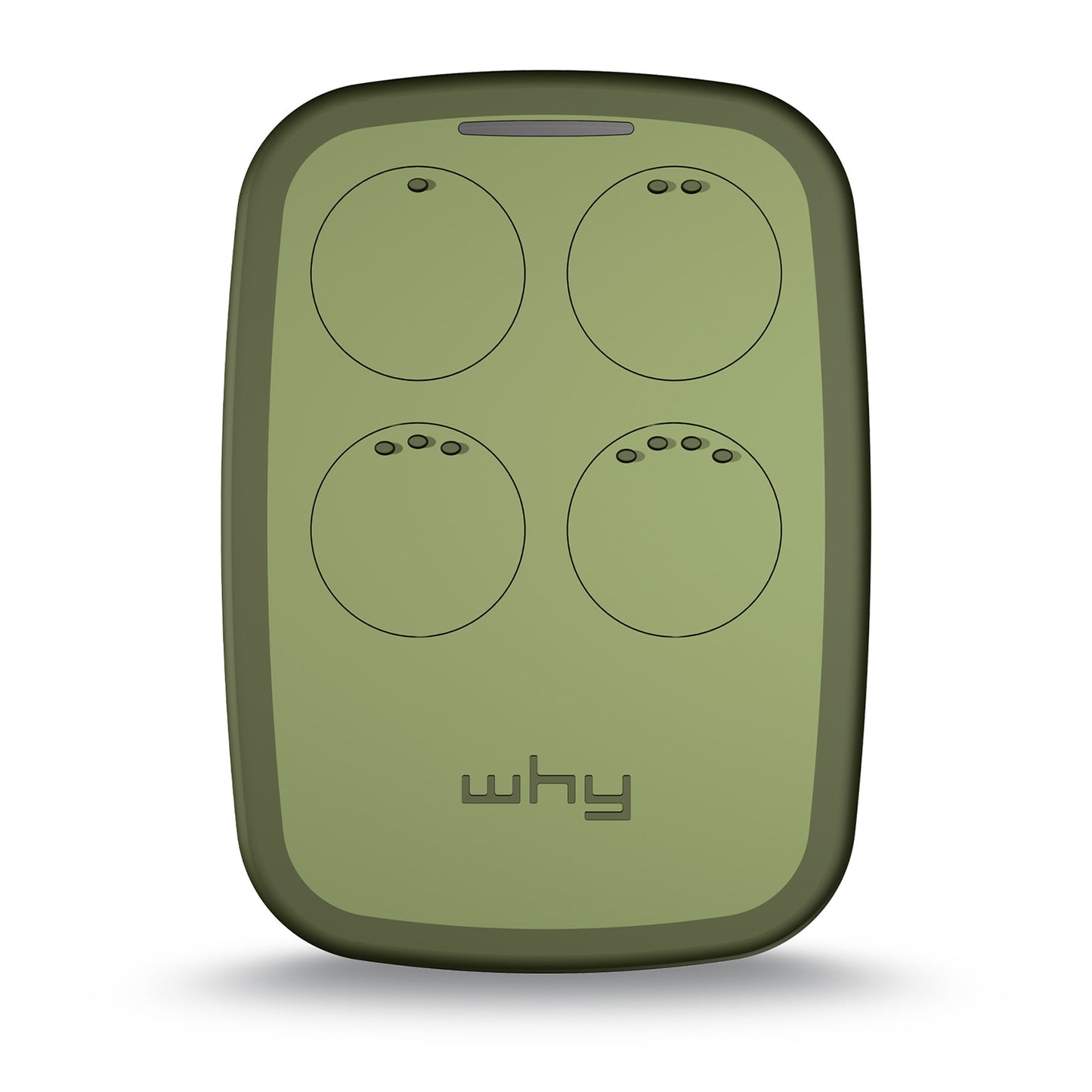 WHY EVO NOA Olive Green Radiocomando Multifrequenza da 280 a 868 MHz Apricancello Rolling Code Codice Fisso Autoapprendente 4 in 1 Telecomando Garage Cancello Programmabile Ergonomico Lungo Raggio