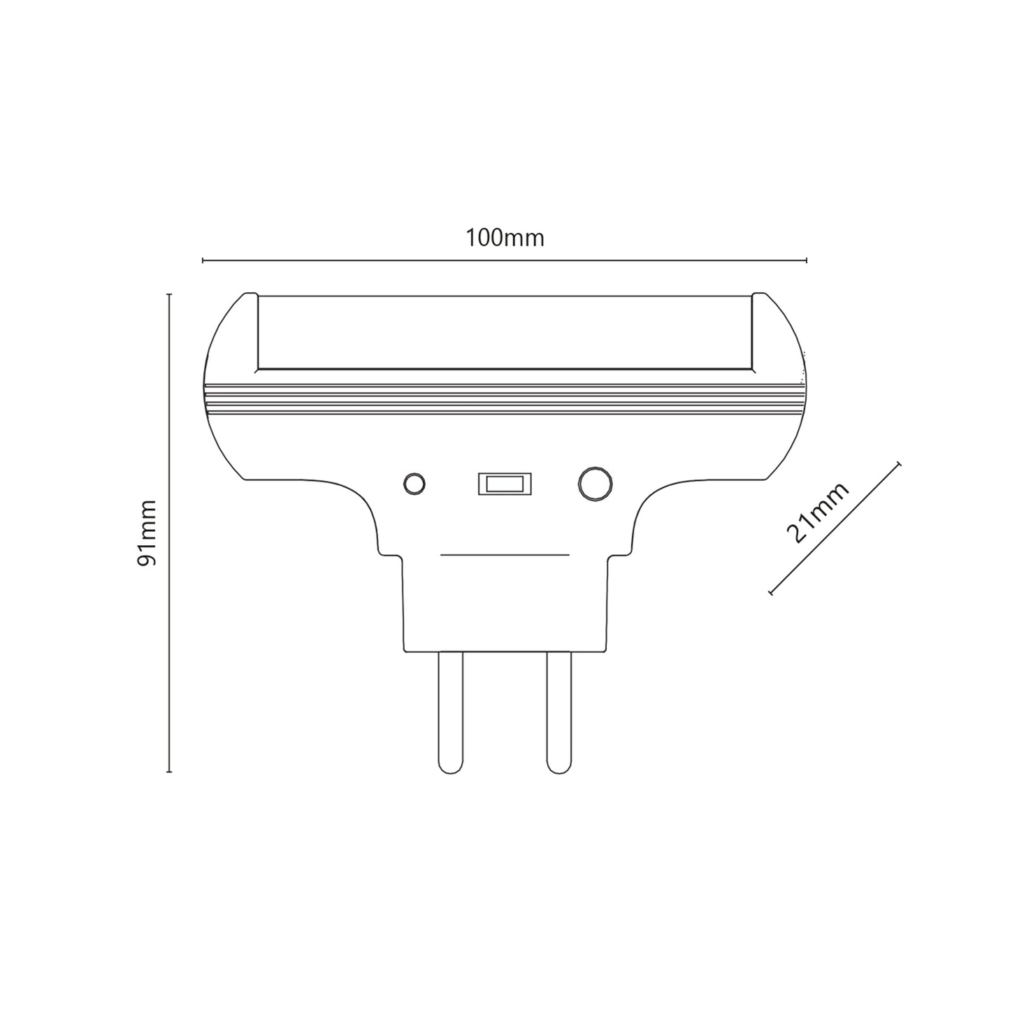 Alcapower Lampada notturna a LED luce da notte ricaricabile con funzione di emergenza e sensore luce, luce fredda 6500K, funziona anche senza corrente, autonomia 3/4 ore