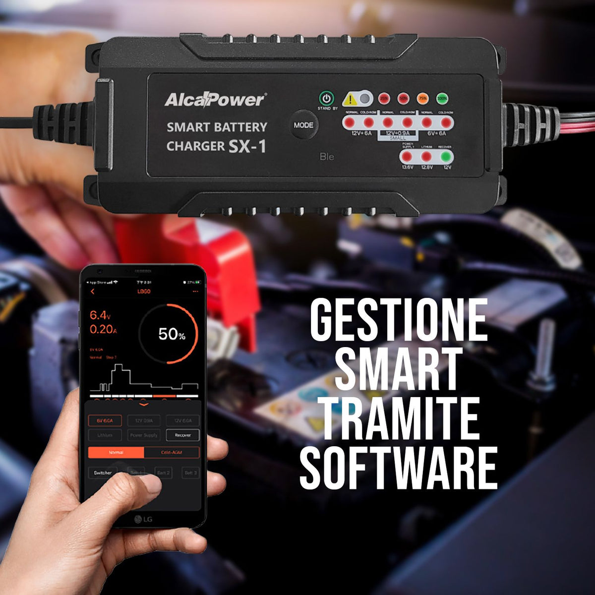 Caricabatteria Auto Intelligente 12V/24V Con Riparazione A Impulsi - Manutentore Batterie Per Auto, Camion, Moto