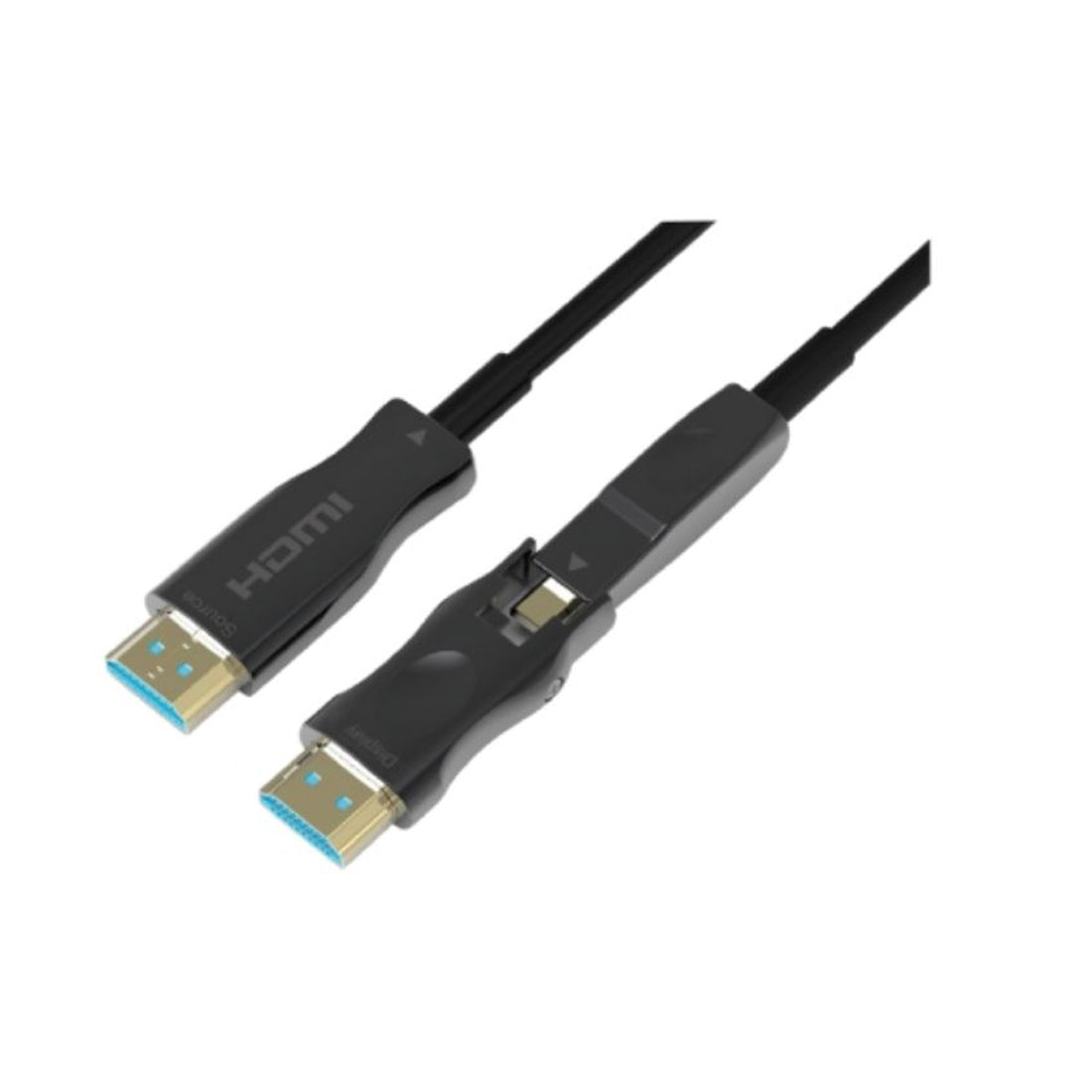 GBC Cavo HDMI 4K 10 m, Cavo HDMI AOC in fibra con adattatore, cavo UHD 60 Hz, cavo HDMI ad alta velocità 18Gbps, cavo audio video con connettori dorati