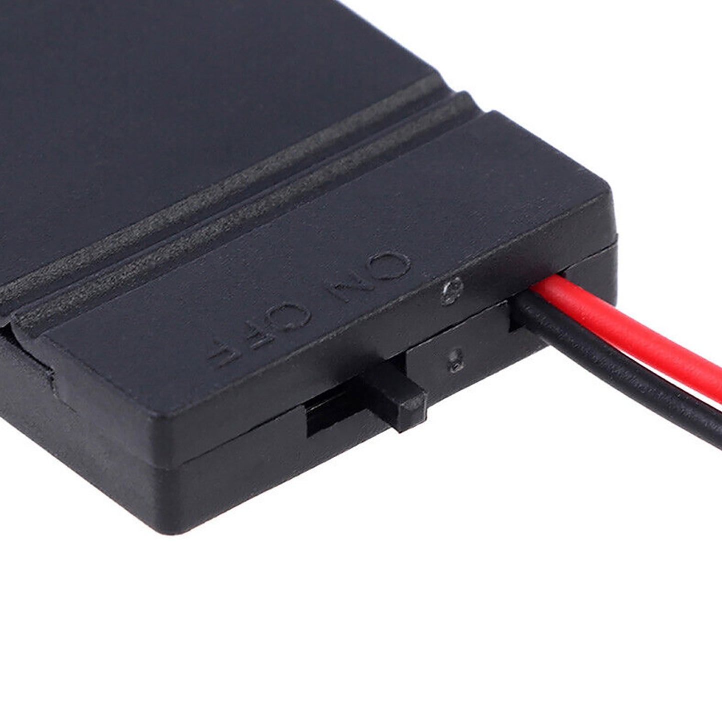 GBC Portabatteria a bottone doppio, porta batterie multiplo per 2 x CR2032, porta batteria con interruttore On/Off e cavo, portapila in plastica nera, porta batterie 3V 6V