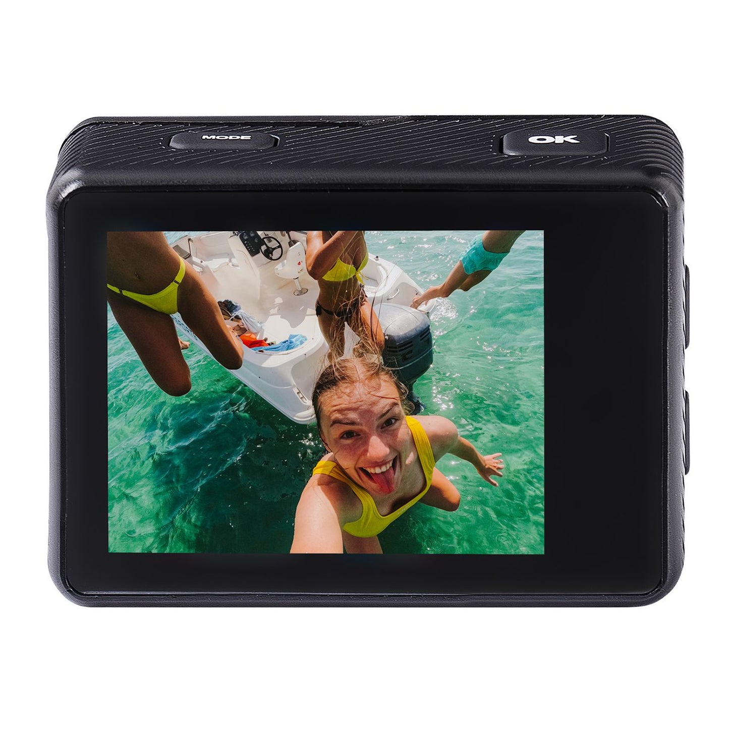 Trevi GO 2550 Videocamera Action Cam 4K Sport Camera Wi-Fi con Custodia Subacquea scafandro impermeabile fino a 30 metri, ripresa 145° doppio display TFT da 2" e frontale 1.33", slow motion 120fps,