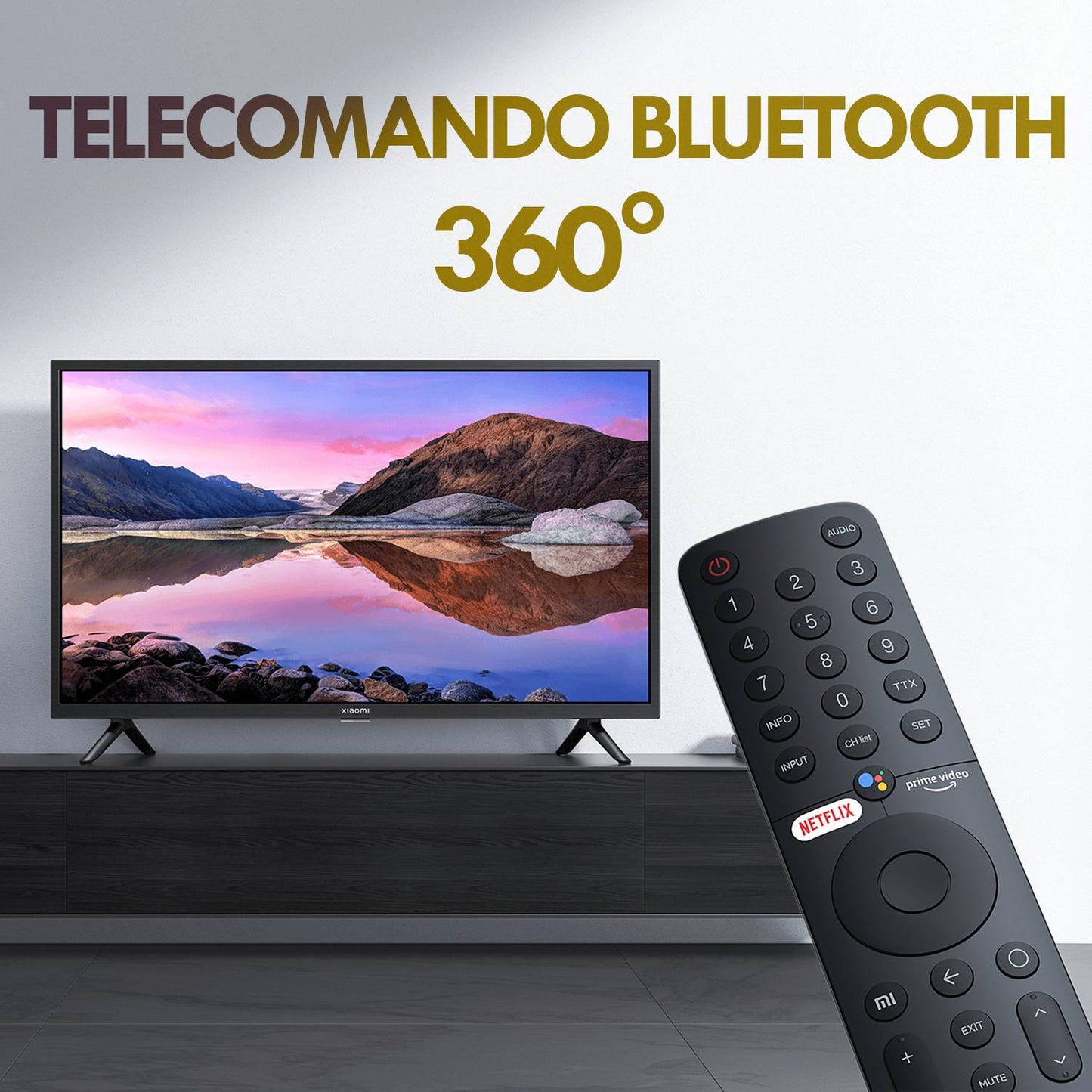 Telecomando Bluetooth XMRM-19 con microfono per controllo assistente vocale, compatibile con Smart Mi TV Xiaomi, tasti scorciatoie app di streaming