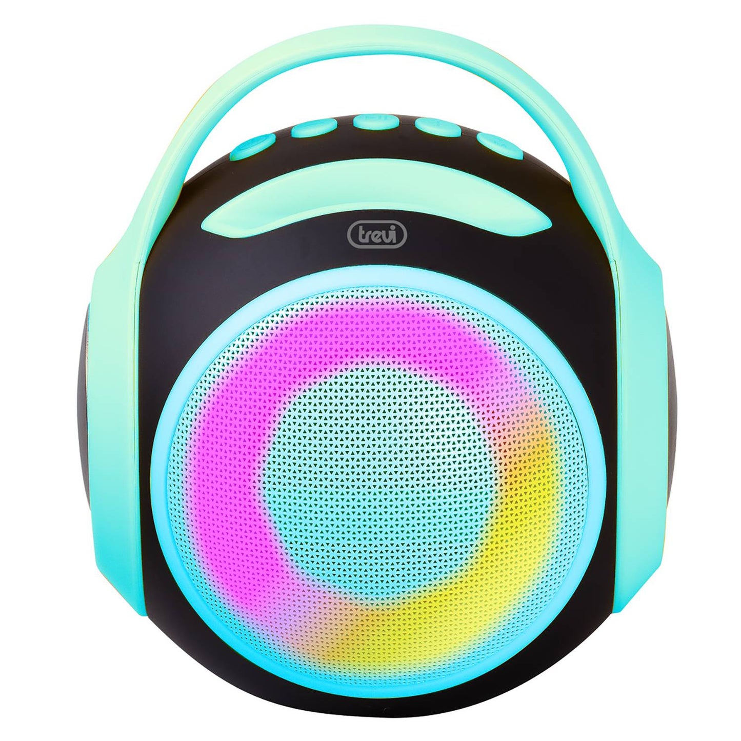 Trevi XR Jump Cassa altoparlante portatile wireless 20W a batteria ricaricabile con presa di ricarica USB-C, connettività USB, Micro SD e AUX, resistente all’acqua IPX5, turchese