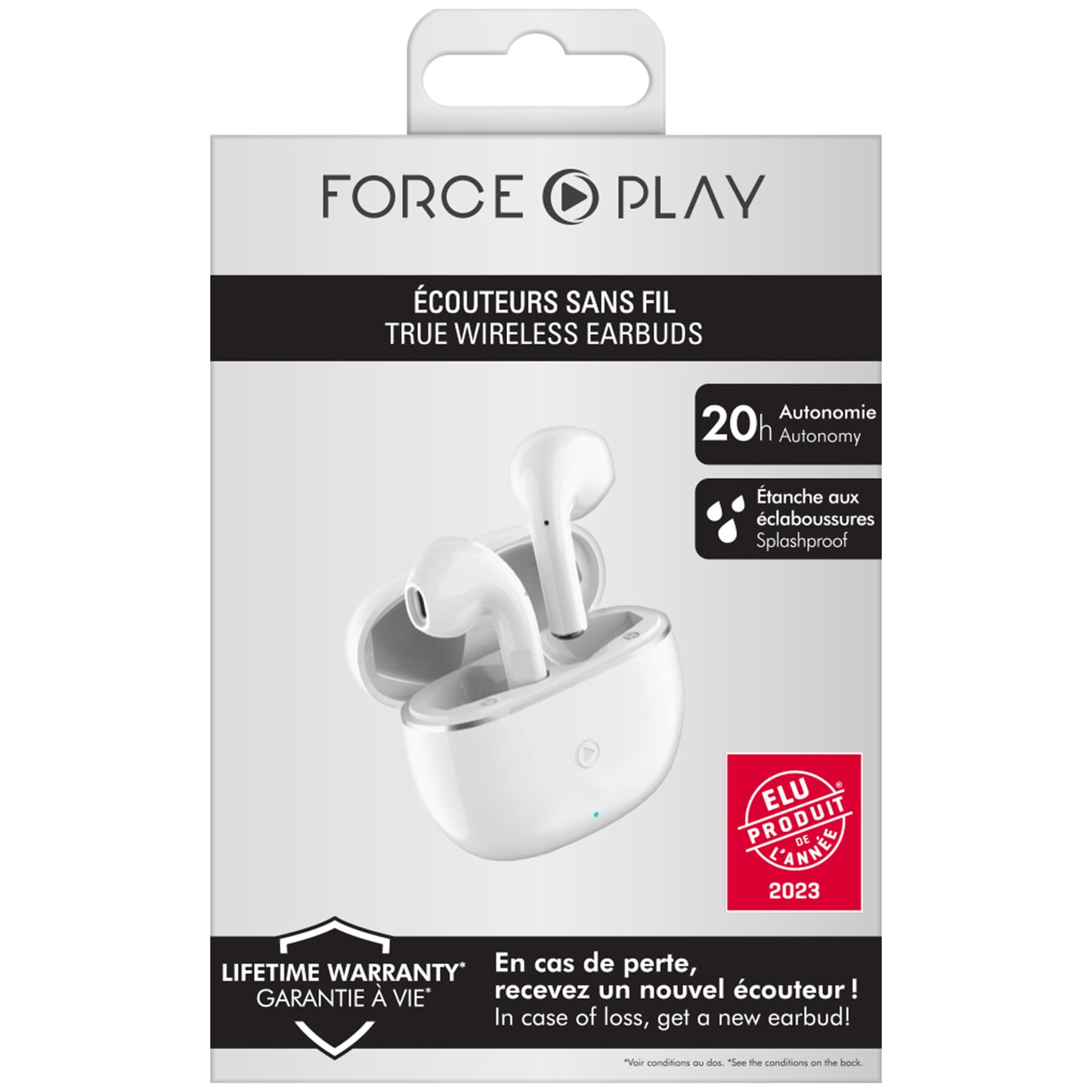 Force Play Auricolari senza fili, auricolare bluetooth bianchi, cuffie bluetooth wireless