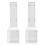 Rosi Emilia Flat Set da 2 Adattatore ultra piatto 90° salva spazio con spina grande 16A e presa 10/16A 2P+T, salvaspazio, sporgenza minima, spessore ridotto, ottimizzazione spazio, 1500W max, bianco