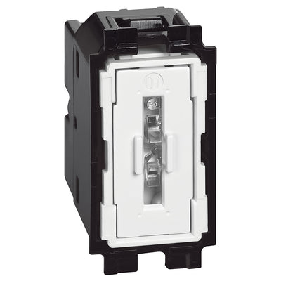 Bticino Living Now K4001 Deviatore con morsetti vite e piastrina, 250V 10A, illuminabile, 1 modulo, controllo illuminazione e altro, completabile con cover della stessa linea