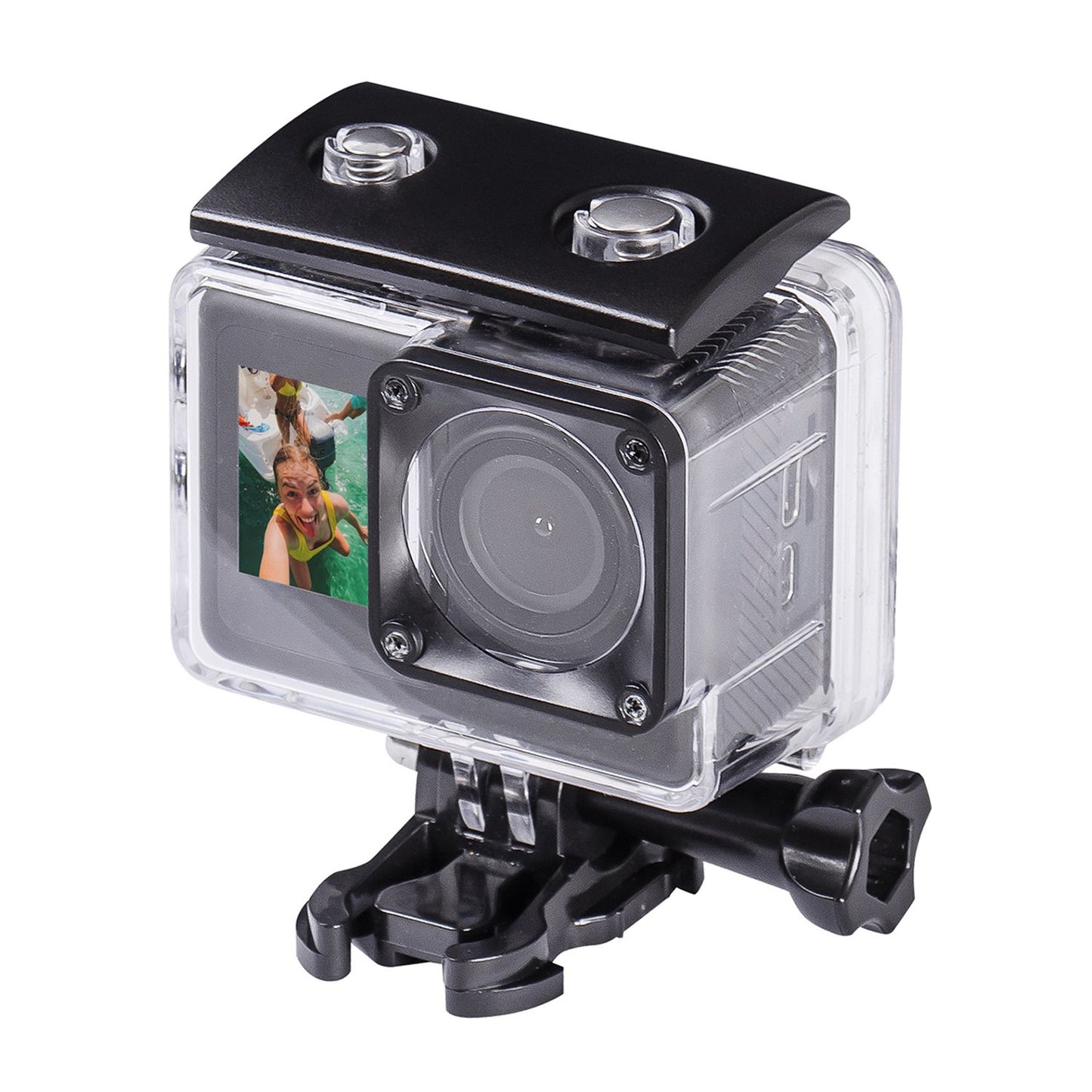 Trevi GO 2550 Videocamera Action Cam 4K Sport Camera Wi-Fi con Custodia Subacquea scafandro impermeabile fino a 30 metri, ripresa 145° doppio display TFT da 2" e frontale 1.33", slow motion 120fps,