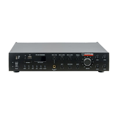 AudiodesignPro Amplificatore PA 4 zone, connessione HDMI, 2 ingressi microfono e telecomando