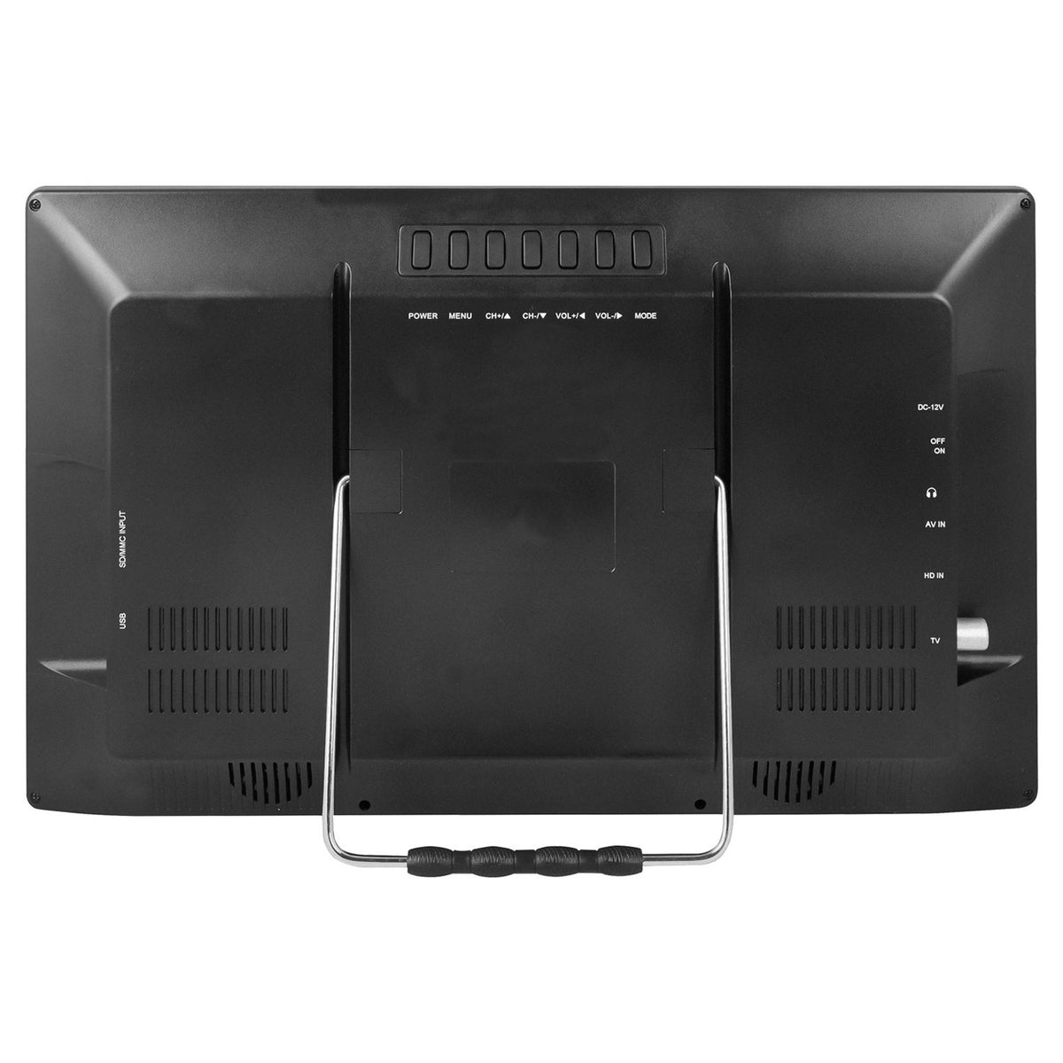 Trevi Gulliver 16 Televisore Portatile LED 16" HDMI con lettore memoria SD, AV e USB, tripla alimentazione, corrente 220V, auto e camper 12V, batteria litio con autonomia fino a 2 ore, TV da campeggio