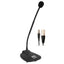Fonestar Microfono da tavolo a condensatore unidirezionale professionale con interruttore, stelo flessibile, base microfonica da scrivania per conferenze, cavo bilanciato 5m, funzione PTT push to talk