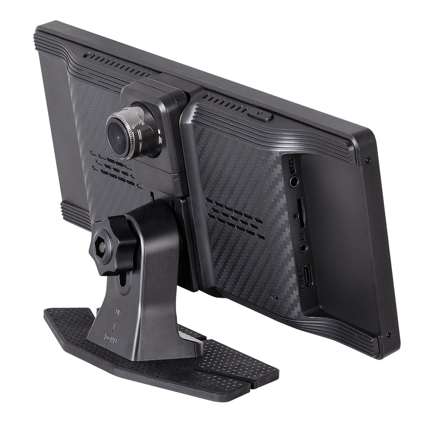 Trevi MDV 1000 Monitor Smart Touchscreen 10" LCD IPS con dashcam 2K integrata e telecamera di parcheggio posteriore, supporto adesivo e a ventosa, compatibile con Android Auto e Apple CarPlay Wireless