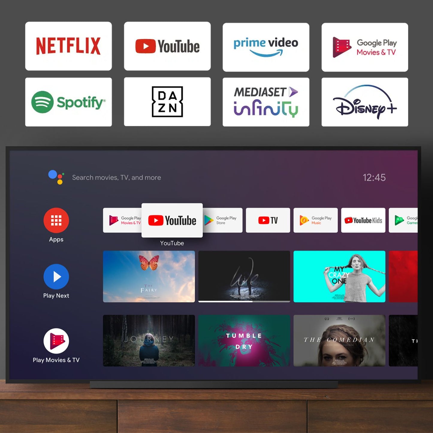 DiProgress TV Stick Decoder Android 4K Dolby Audio certificato Google, digitale terrestre dongle DPATV3 con Chromecast e Wi-fi integrato, HDMI, convertitore televisore in Smart TV