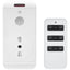 GBC Kit presa di corrente bipasso 220V telecomandata per controllo remoto con telecomando 433mHz, compatibile con spina 10A e 16A, portata max 30 metri, LED e pulsante interruttore integrato, bianco