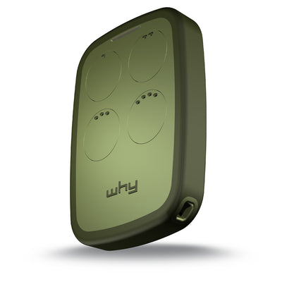 WHY EVO NOA Olive Green Radiocomando Multifrequenza da 280 a 868 MHz Apricancello Rolling Code Codice Fisso Autoapprendente 4 in 1 Telecomando Garage Cancello Programmabile Ergonomico Lungo Raggio