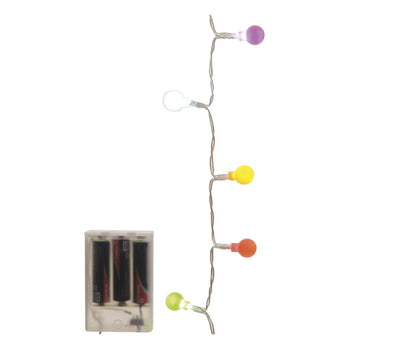 Lumineo Luci di Natale colorate 20 LED, catena luminosa per interno da 1 m, luci albero di Natale, luci natalizie, luce led natale, luci led a batteria