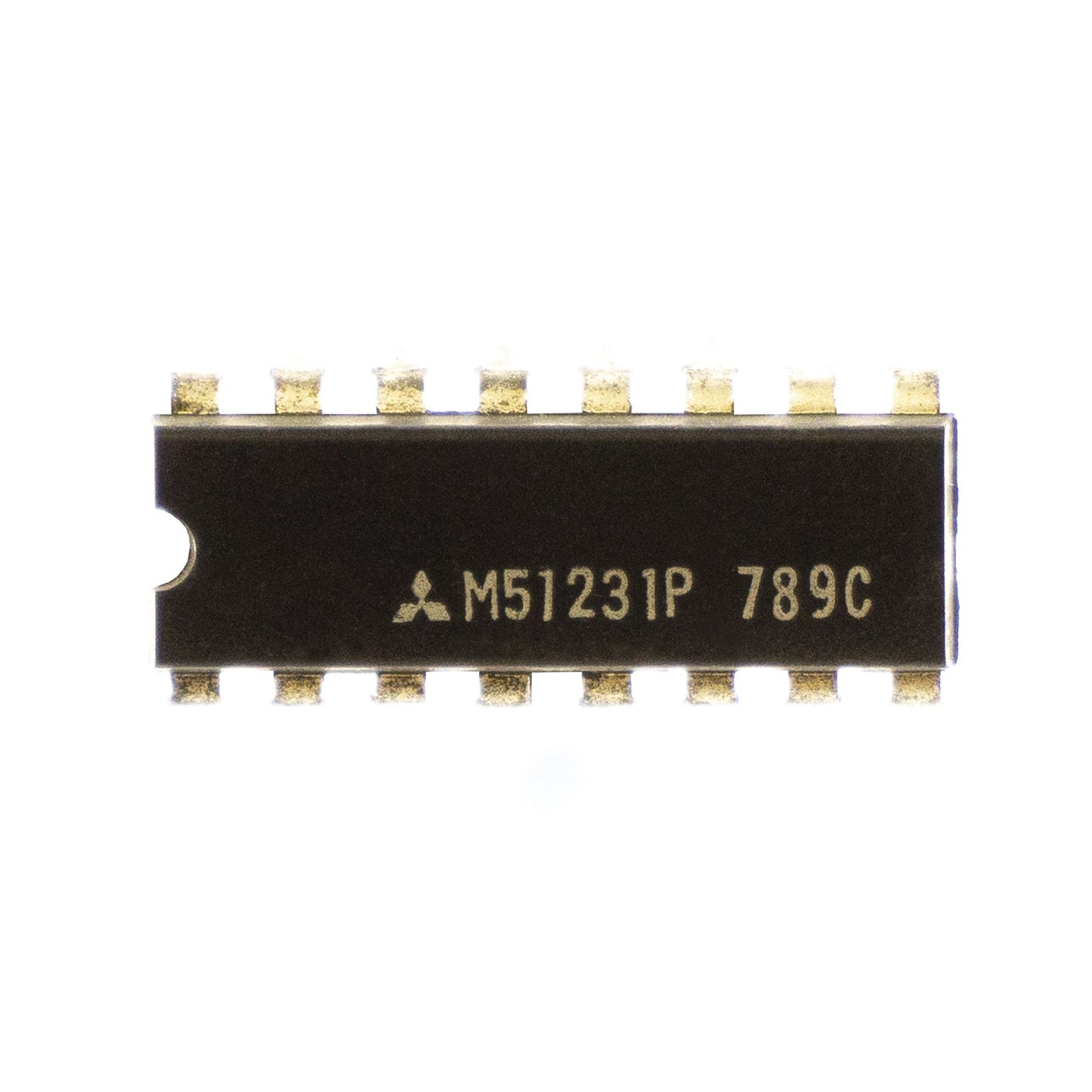 Mitsubishi M51231P circuito integrato, transistor, componente elettronico, 16 contatti