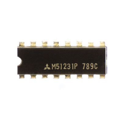 Mitsubishi M51231P circuito integrato, transistor, componente elettronico, 16 contatti