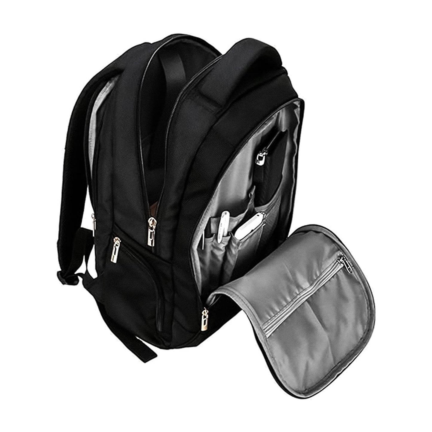 iSnatch Sac à dos léger pour ordinateur portable 20 L avec clignotant LED, sac à dos avec signal lumineux pour la nuit, vélo, moto et scooter électrique