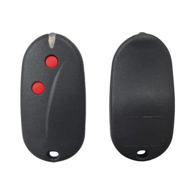 Replacement cover for Be Happy RS2 gate opener remote control, including 2 red buttons and transparent indicator, gray shell