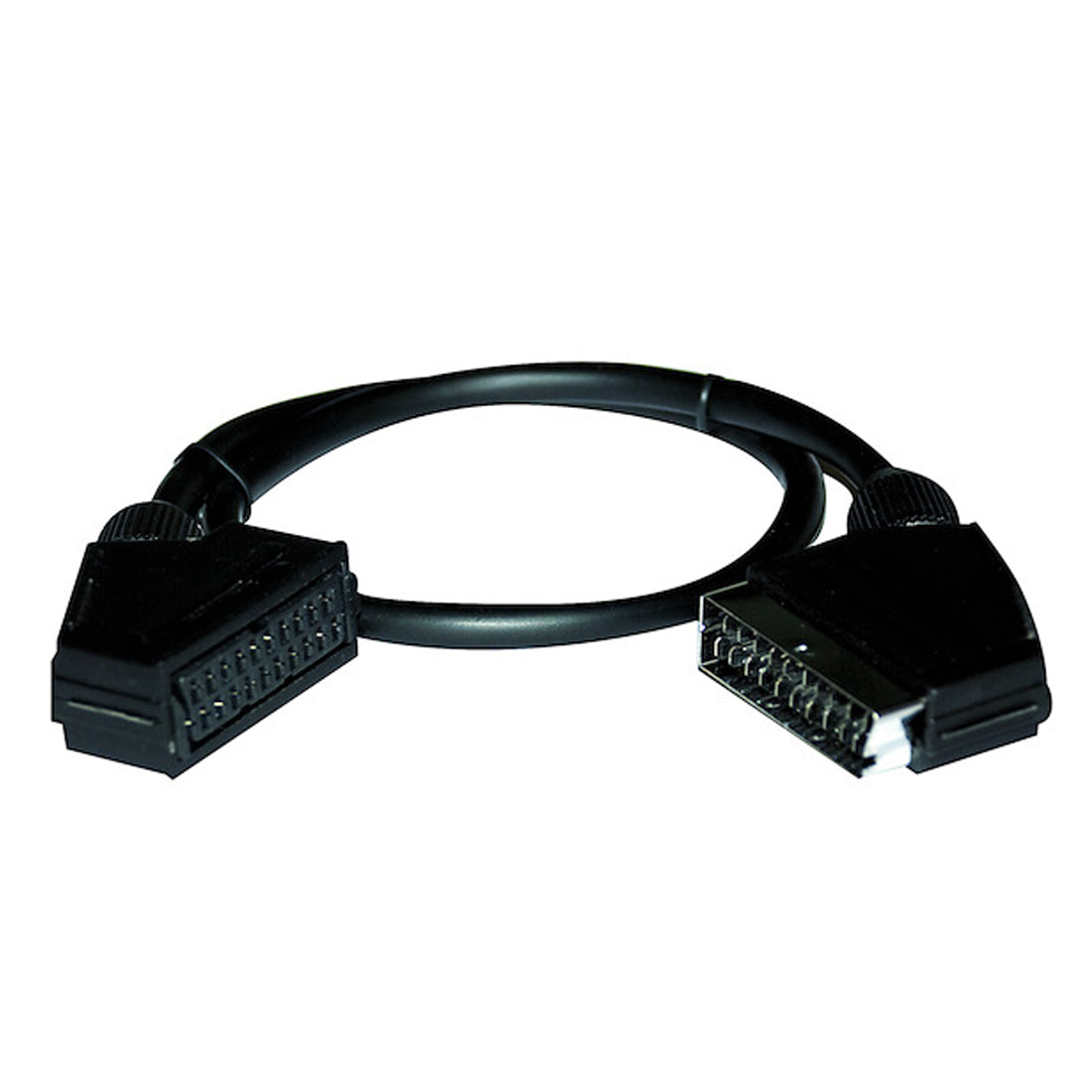 Life Audio Video scart cable, 21-pole cable 0.6 m, scart socket for TV, Ø cable 7mm, audio video cable