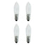 Life Set 4 lampadine a LED, lampade candele a luce calda, 0.2W, attacco E10