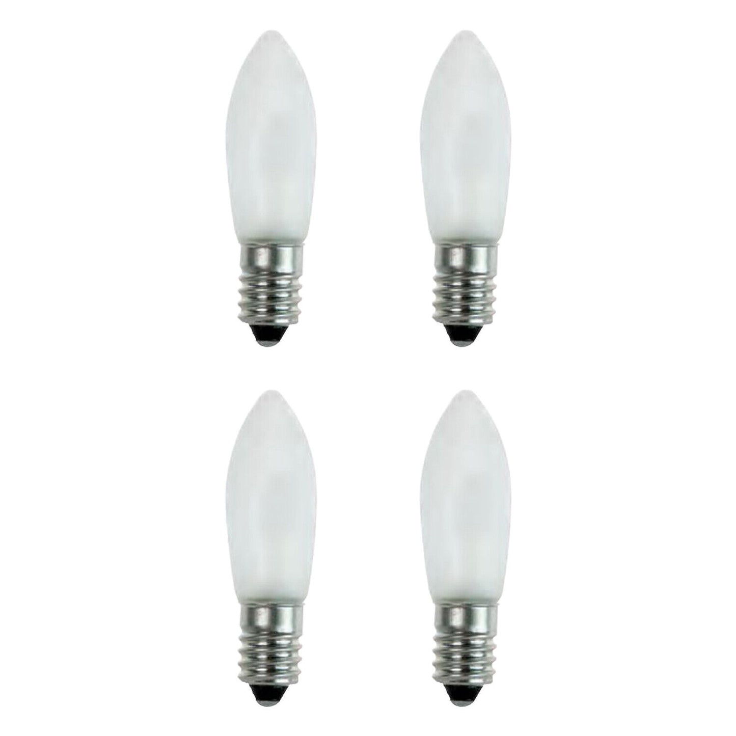 Life Set 4 lampadine a LED, lampade candele a luce calda, 0.2W, attacco E10