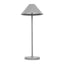 Kelù Lampada LED da tavolo portatile H35 cm, per esterni a batteria usb ricaricabile, lampada senza fili grigia