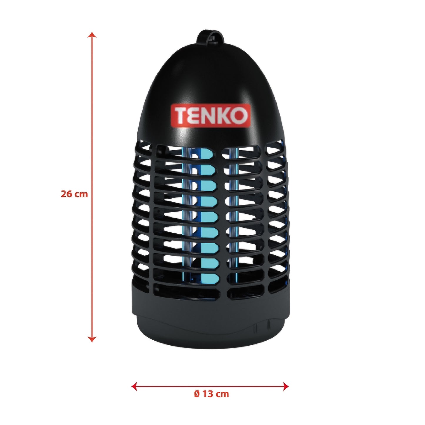 Tenko FlyTrap 7 Lampada insetticida UV 7W, lampada antizanzare elettrica con predisposizione vassoio estraibile (non incluso), zanzariera elettrica per interni 25m