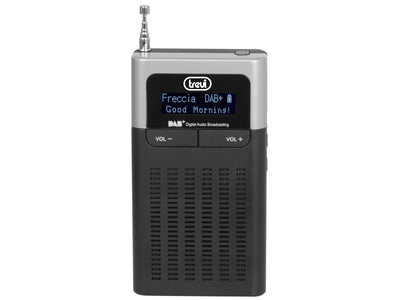 Trevi Radio portatile DAB DAB+ con stazioni FM, orologio e sveglia programmabile