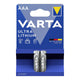 Pile Varta AAA 1,5 V, pile au lithium 1100 mAh, paquet de 2